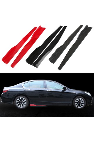 Monyee Genel Araba Modifikasyonu İçin Siyah Abs Bıçak Kenar Etekleri - 74.5cm, 2 Adet, Somunlar Dahil