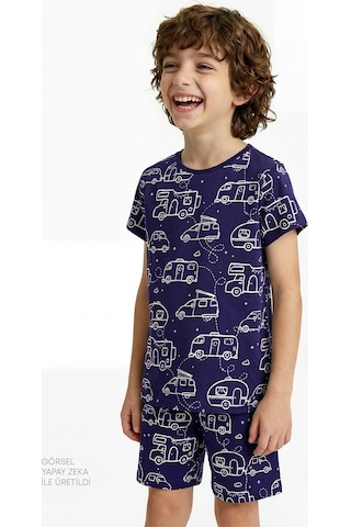Penti Mint Yeşili Erkek Çocuk Adventure Await Pamuklu 2'li Pijama Takımı