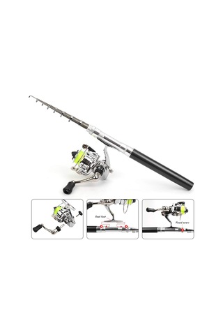 Neevoyu 39cm Cep Balık Olta Seti - Paslanmaz Çelik, Otomatik Sarımlı, Tatlı Ve Tuzlu Su İçin