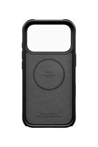 Apple iPhone Uyumlu 18 Pro Max Kılıf Keva Mov Armaid Fiber Metal Dönen Halka Magsafe Özellikli Koruyucu Kapak Sıyah