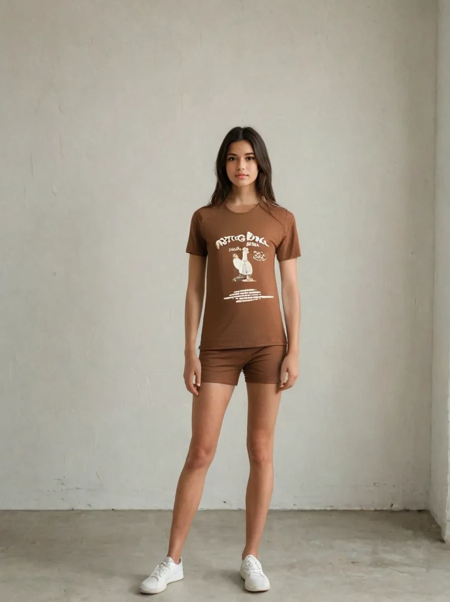 Hello Kitty Retro Duck Retro Oversize Kahverengi Tişört 471836588 Kahverengi