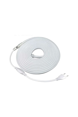 Pembe Neon Şerit Led Fişli 220v Esnek Dış Mekan, Bahçe, Açık Alan Dekoratif Aydınlatma 40 Metre