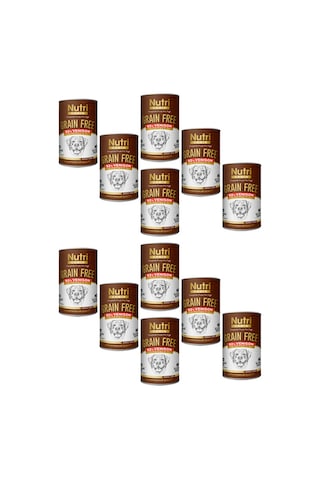 Nutri Canin Tahılsız %92 Geyik Etli Konserve Yetişkin Köpek Maması 12 x 400 G