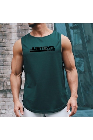 Beyaz Muscleguys Yaz Erkek Spor Giyim Rahat Baskılı Tank Top Vücut Geliştirme Fitness Slim Fit Çabuk Kuruyan Yelek Egzersiz
