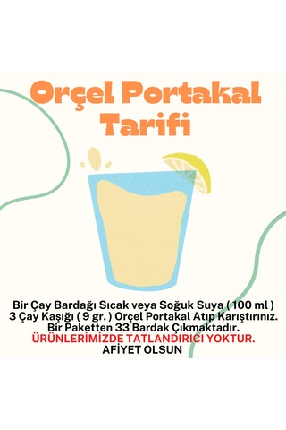 Orçel Portakal Aramolı Toz İçecek 300 G