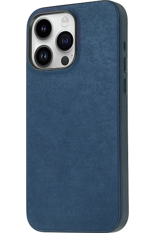 Apple Uyumlu iPhone 15 Pro Max Tchs Mikro Fiber Mimoza Kılıf-mavi Mavi