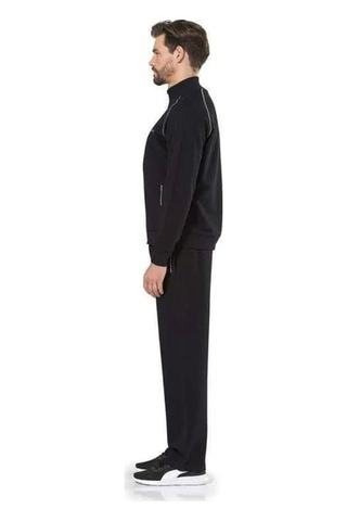 Pierre Cardin 7055 Erkek Uzun Kollu Dik Yaka Eşofman Takımı-siyah Siyah