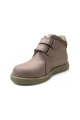 1546 Çocuk Okul Öncesi Deri Korseli Bot Pudra