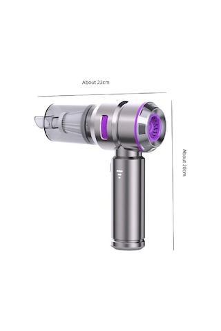 Hl-135 16000pa Güçlü Portatif 3 Kademeli Tabilir Vakumlu Kablosuz Üflemeli Mini Araç Süpürgesi