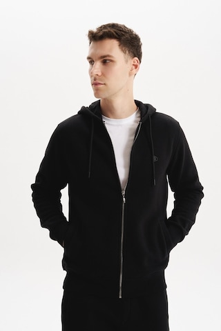 AR-MA Arma Erkek Sweatshirt Büyük Beden 3 İplik Kalın Kumaş Kapüşonlu Fermuarlı Cepli %70 Pamuk %30 Polyester K30324801502 Siyah