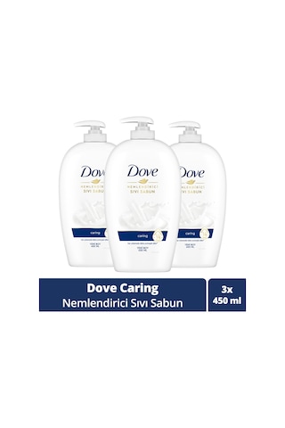 Dove Caring 1/4 Nemlendirici Krem Etkili Sıvı Sabun Nemlendirici 3 x 450 ML
