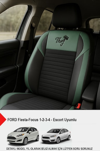 Thor Tay Tüyü Oto Koltuk Kılıfı Ford Focus-fiesta-escort Uyumlu Yeşil