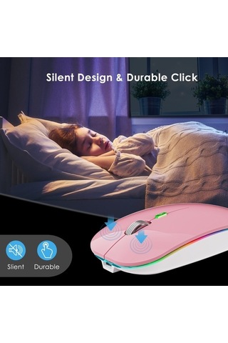 Flybuy 2.4 G Kablosuz Rgb Jiggler Fare, Çift Modlu Bluetooth Diğer