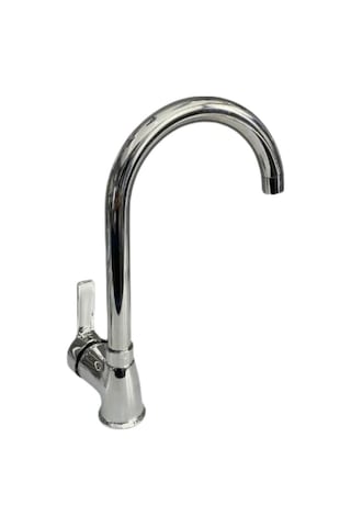 Rudi Armatür Pirinç Malzeme 360 Döner Görseli Eviye Bataryası Gümüş