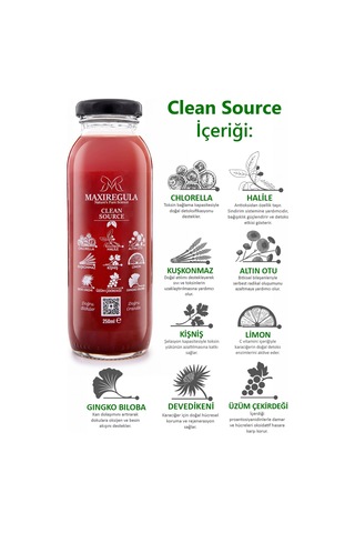 Clean Source Bitkisel İçerikli Fonksiyonel %100 Elma & Pancar Meyve Suyu 250ml