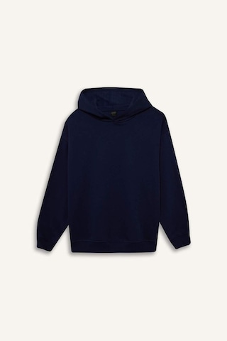 Defacto Relax Fit Kapüşonlu Basic Düz Kalın Sweatshirt D9935ax25wnnv251 Lacivert