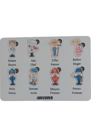 Meslekler Bul Tak Eğitici Öğretici Puzzle & Yapboz Bebek Çocuk Oyuncak