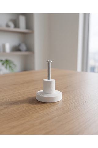 5 Adet Düğme Mobilya Kulpu- Salon ,mutfak , Cocuk Odası Kulpları 30mm Vida Dahil Beyaz