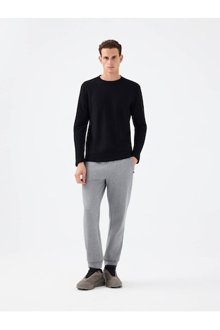 Loft Regular Fit Siyah Erkek Uzun Kollu T-shirt Lf2040679 Siyah