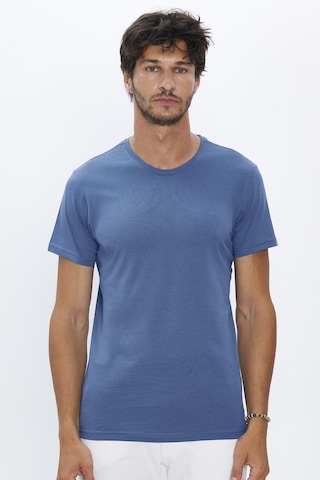 Tudors Unisex 5'li Paket Siyah-beyaz-taş-kırmızı-mavi Slim Fit Dar Kesim %100 Pamuk Bisiklet Yaka Tişört-36948 Multi