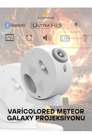 Wearfitpro 4k Hd Planetarium Varicolored Meteor Galaxy Projeksiyon 13 Seçenekli Işık Projeksiyonu