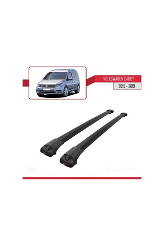 Volkswagen Caddy 2015-2019 Arası İle Uyumlu Ace-1 Ara Atkı Tavan Barı Siyah