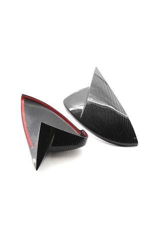 Besthome1 2014-2019 Volkswagen Golf 7 Ayna Kapakları - Parlak Siyah Yapışkan Karbon Fiber