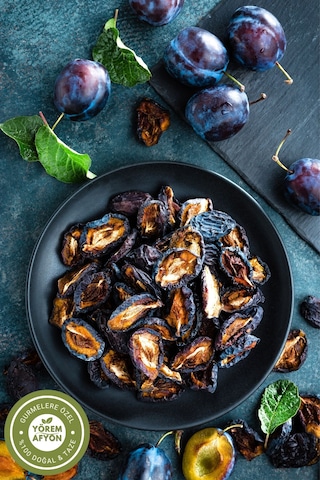 Yörem Afyon Mersin Yöresinden %100 Meyve Glütensiz Dilimlenmiş Mürdüm Erik Kurusu Prunus Domestica 90gr. 90 G