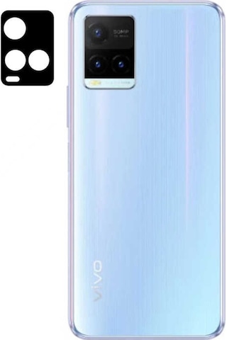 Vivo Y32 Zore 3D Kamera Camı Koruyucu Siyah