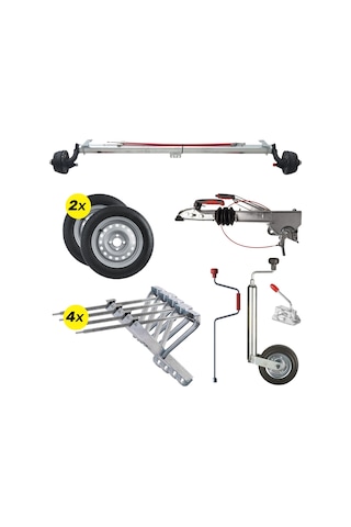 Al-ko 1000kg 1400mm Torsiyonlu Frenli Aks Dingil Seti