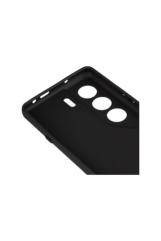 Noktaks - Tecno Uyumlu Tecno Camon 40 4g - Kılıf Mat Soft Esnek Biye Silikon T37130 Siyah