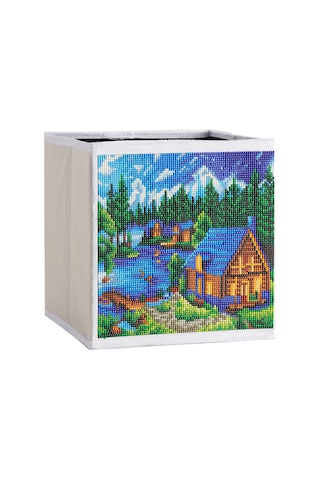 Moveevo Dıy Pano Ve El Yapımı Taş Boyama İle Katlanabilir Dekoratif Saklama Kutusu, Kristal Taşlar Ve Araç Seti İle Snh101 Çok Renkli