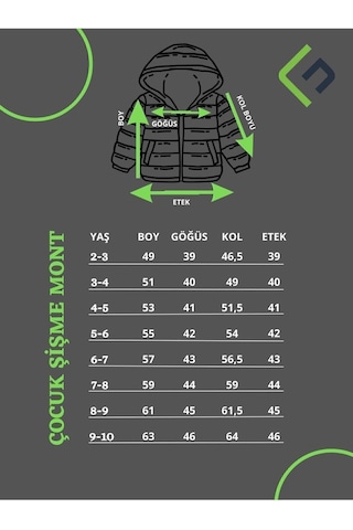 Kız Çocuk Polarlı Kürklü Kapüşonlu Şeker Desenli Kışlık Şişme Mont & Kaban & Parka Digital Baskılı