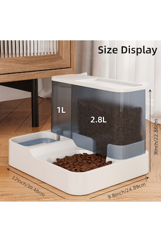 Nterglobalmart 2'si 1 Arada Otomatik Evcil Hayvan Besleyici ve Suluk