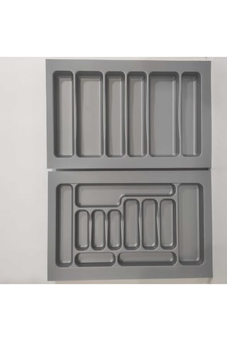 75/49 Cm 2'li Takım Cekmece Içi Kasıklık Ve Kepçelik Grı 69/40 Cm Kadar Kesılebılır Gri