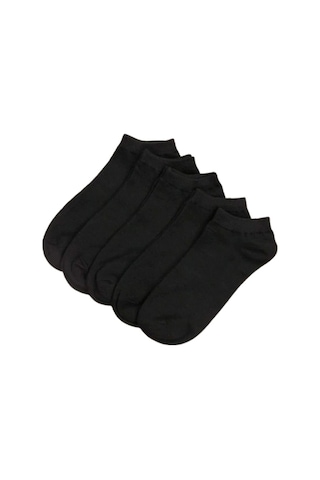 Socks Stores Havlu Unisex Patik Çorap 5'li Siyah