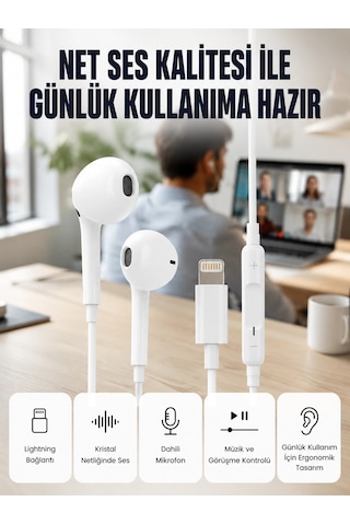 Derin Bas Ve Net Ses Özellikli Kulak İçi Kulaklık Yeni Nesil - 14999 Diğer
