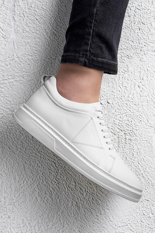 Ducavelli Correndo Erkek Hakiki Deri Sneaker, Bağcıklı Sneaker, Hakiki Deri Sneaker, Erkek Sneaker Beyaz