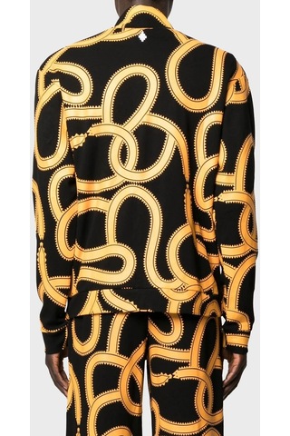 Marcelo Burlon Erkek Ceket Cmbd007f22jer0011016 Siyah-turuncu Siyah - Turuncu