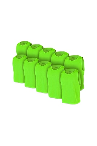 Usr Antrenman Yeleği Fileli Yeşil Küçük Boy - Bib 10 Lu Paket Beyaz - Gri