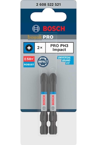 Bosch Pro Impact Ph3 55 Mm Yıldız Vidalama Ucu 2'li 2608522521