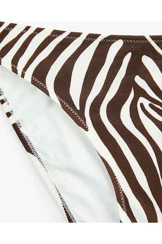 Koton Zebra Desenli Bikini Altı Kahverengi Desenli 6sak00241mm