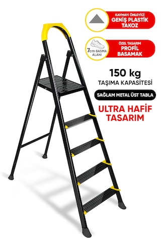 Hardy 4+1 Basamaklı Özel Tasarım Hafif Merdiven