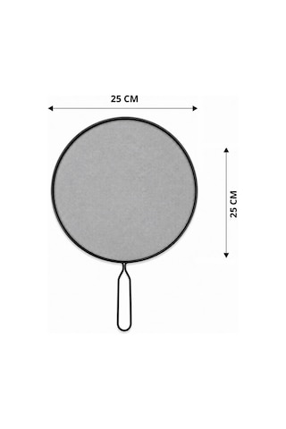 İbico İ22-421 Tel Yağ Sıçratmaz 25cm Sap 14cm Siyah Saplı Metal Çerçeve - 12'li Paket Diğer