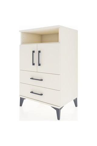 Hyperion Komodin 2 Raflı 2 Çekmeceli 2 Kapaklı 60x44x96 Aytaşı-aytaşı Aytası