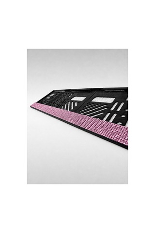 Taşlı Plakalık Oto Plaka Toz Pembe Taşlı 2 Adet