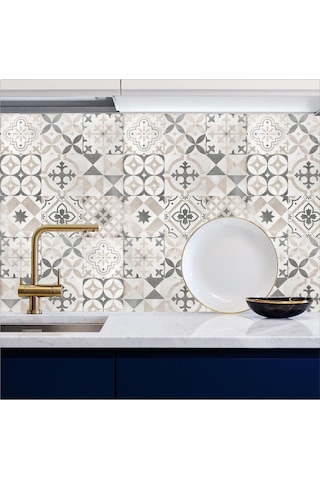 Mutfak Tezgah Arası Kendinden Yapışkanlı Folyo Kaplama Taş Desen Eskitme 60cmx100cm