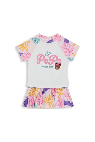 Civil Girls Lovely Bear Baskılı 2-12 Yaş Mayo Set - Pembe