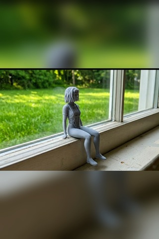 Zeroxo Oturan Kadın Figürü Bilim Kurgu Karakter Biblo 5x10 Cm Minyatür Dekoratif Obje