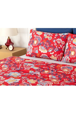 Madame Coco Kozet Tek Kişilik Baskılı Pike Takımı 1kpkts0203tek Kişilik-kırmızı